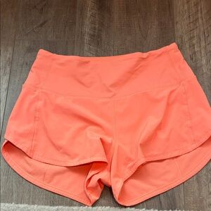 Lululemon Athletica Bright Orange Athletic Shorts